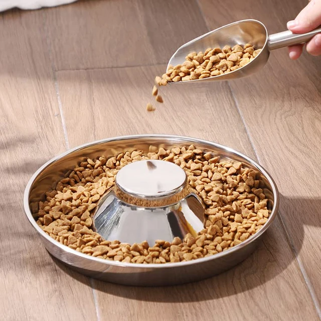 Alt view image 7 of 7 - 2 Pack Stainless Steel Puppy Bowls, Pet Slow Feeder Bowls, Non-Skid Dog Food and Water Bowl, Feeding Weaning for Small Medium Large Dogs, Cat, Pets, Multiple Puppies