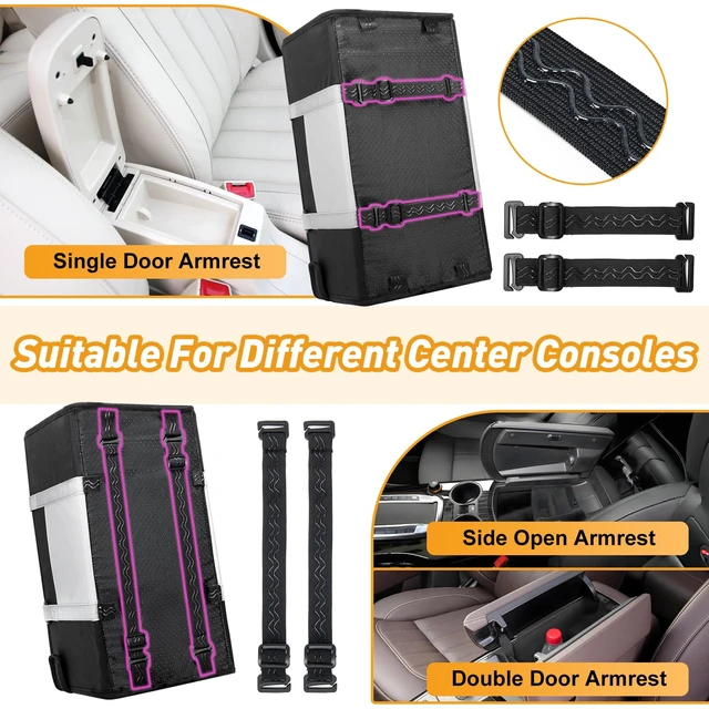 Alt view image 4 of 7 - Portable Dog Car Seat for Small Dogs, Puppy Car Seat, Black&White | Booster Seat With Safety Leash & Adjustable Straps Keeps Small Dogs Secure. Removable Washable Cushion. Fits Most Cars.