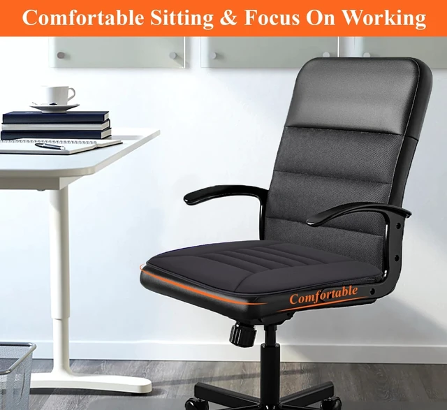 Alt view image 3 of 7 - Memory Foam Car Seat Cushion for Driver and Office Chair Comfort | 1.2-Inch-Thick Memory Foam Seat Pad, Soft, Breathable Fabric, Non-Slip Silicone Bottom for Long Drives and Office Use, Black