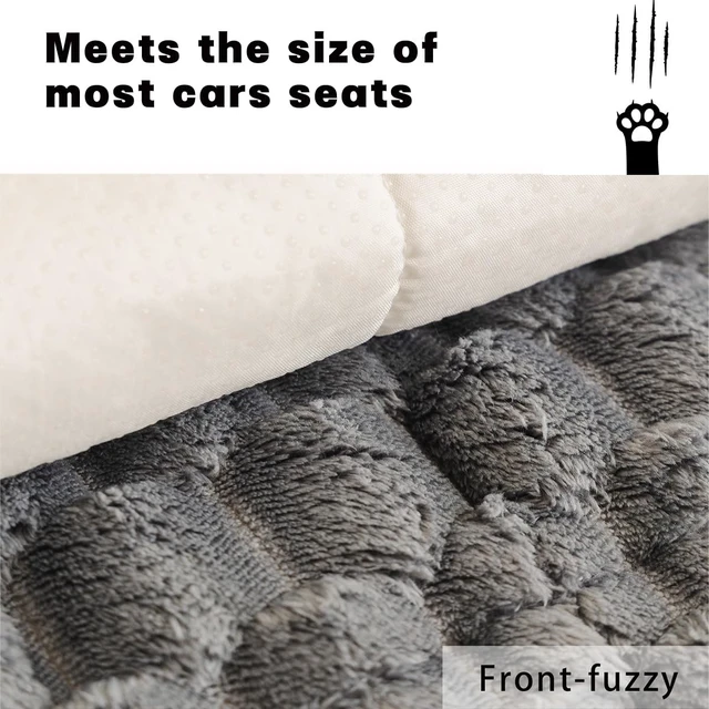 Alt view image 5 of 6 - Non-Slip Dog Bed Mat for Car, Fuzzy Backseat Pet Mats | Travel Pet-Friendly Seat Cover for Cars, Compatible with Backseat Extenders Protectors, Dog Bed for Car Back Seats