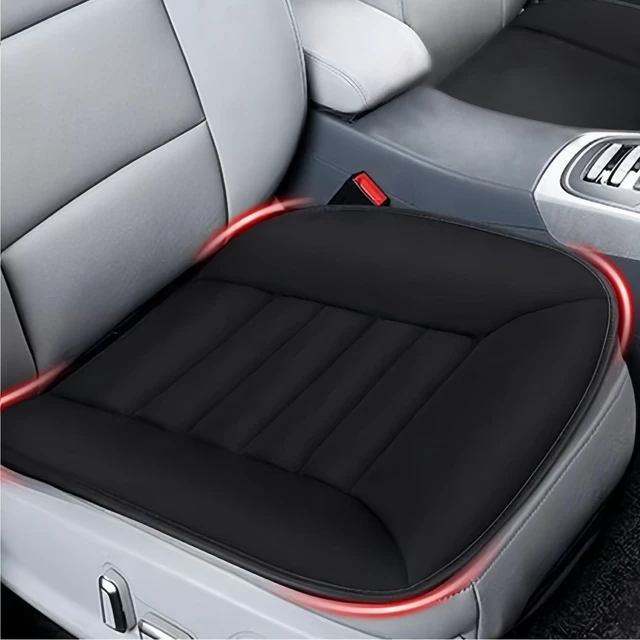 Main image of Car Seat Cushion Pad 1.2" Thick Comfort Seat Protector for Car Driver Seat Office Chair Home Use Memory Foam Seat Cushion with Non Slip Bottom, 20'' x 18.5'', Black