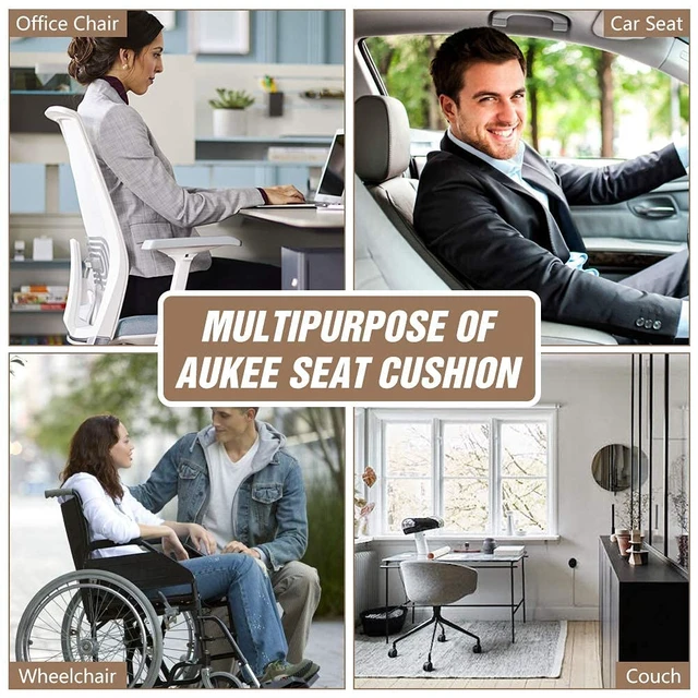 Alt view image 7 of 7 - Car Seat Cushion Pad 1.2" Thick Comfort Seat Protector for Car Driver Seat Office Chair Home Use Memory Foam Seat Cushion with Non Slip Bottom, 20'' x 18.5'', Black