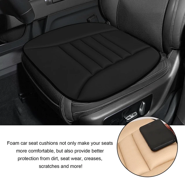 Alt view image 5 of 6 - Car Seat Cushion, 1.2" Thick Comfort Memory Foam Auto Seat Pad with Non Slip Bottom, Breathable Driver Seats Pillow Pressure Relief Chair Cushion for Vehicle Office Home (Black)
