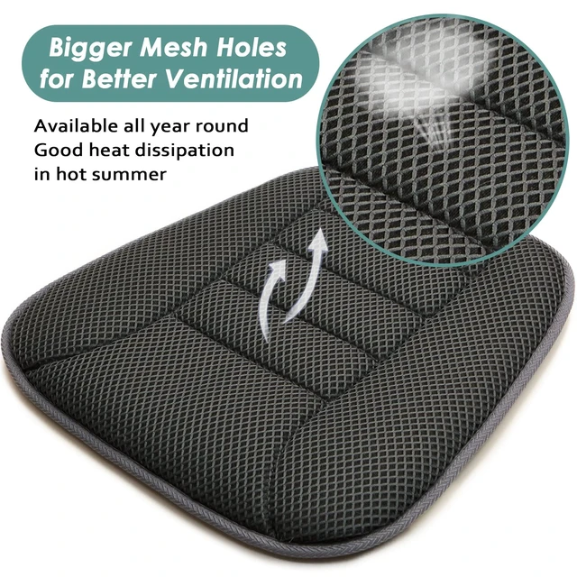 Alt view image 2 of 7 - Car Seat Cushion Breathable Mesh Non-Slip Comfort Seat Truck Office | Car Seat pad for Driving 3D Air Mesh Car Seat Protector Works with Truck SUV and Office Chair Home Quick Drying Washable