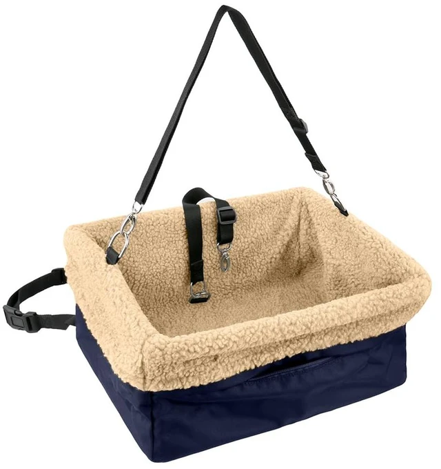 Main image of Deluxe Dog Car Seat Fits Pets up to 15lbs, Dog Booster Seat, PaddeCushioning, Adjustable Straps, Metal Frame Encasing, Installs in Seconds, Collapsible Canvas and Easy to Clean
