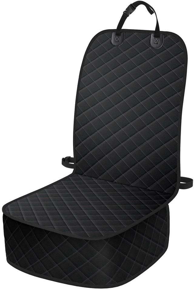 Main image of Dog Car Seat Covers, Waterproof Front Seat Cover | Scratch-Proof, Nonslip Pet Passenger Seat Cover Protector, Universal Fit for Cars Trucks SUVs, Standard Size 1 Pack, Black