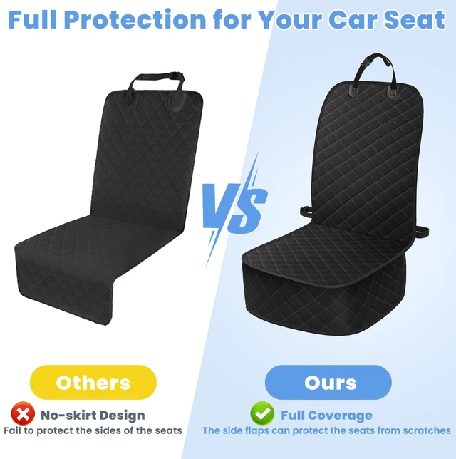 Alt view image 5 of 7 - Dog Car Seat Covers, Waterproof Front Seat Cover | Scratch-Proof, Nonslip Pet Passenger Seat Cover Protector, Universal Fit for Cars Trucks SUVs, Standard Size 1 Pack, Black
