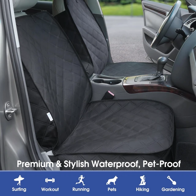 Alt view image 2 of 7 - Front Seat Cover for Dogs with Side Flaps, Heavy Duty 900D Waterproof Seat Protector, Protects from Dirt & Scratches, for Pets & Daily Use, Fits Cars SUV Trucks Minivans (1-Pack)