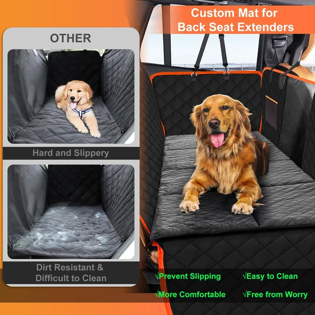 Alt view image 3 of 7 - Car Backseat Dog Mat, Comfortable Non-Slip Cushion Suitable for Travel Dog Bed and Pet Home Sofa Blanket, Custom Mat for Car Backseat Extender and Seat Cover (Gray 51.2 x 23.6in)