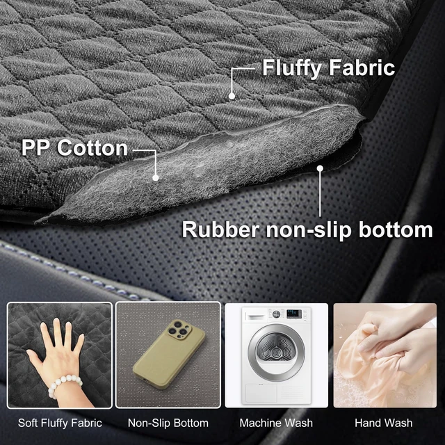 Alt view image 4 of 7 - Car Backseat Dog Mat, Comfortable Non-Slip Cushion Suitable for Travel Dog Bed and Pet Home Sofa Blanket, Custom Mat for Car Backseat Extender and Seat Cover (Gray 51.2 x 23.6in)
