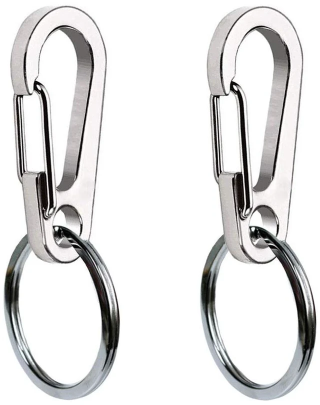 Main image of 2 Pack Dog Tag Clips, Stainless Steel Heavy Duty Quick Clips Pet ID Tag Holder for Dog/Cat Collar and Harness