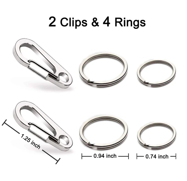 Alt view image 3 of 6 - 2 Pack Dog Tag Clips, Stainless Steel Heavy Duty Quick Clips Pet ID Tag Holder for Dog/Cat Collar and Harness