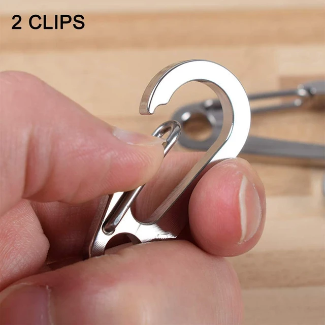 Alt view image 5 of 6 - 2 Pack Dog Tag Clips, Stainless Steel Heavy Duty Quick Clips Pet ID Tag Holder for Dog/Cat Collar and Harness