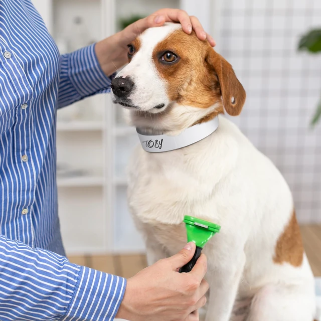 Alt view image 4 of 6 - 500 Count 20inch Adjustable Paper Dog Collars with Tear Resistant Waterproof Whelping Collars Paper Puppy ID Bands Adhesive Pet Identification Tags for Newborn Dog Cat Hospitals(White)