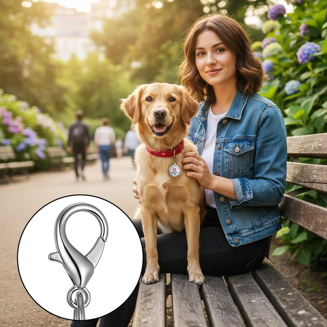 Alt view image 7 of 7 - 2Pcs Service Dog Tag Industrial Puppy for Service Animals, Emotional Support Dogs & Therapy Dogs Stainless Steel with Medical Alert Symbol Easily Attach to Collar Harness