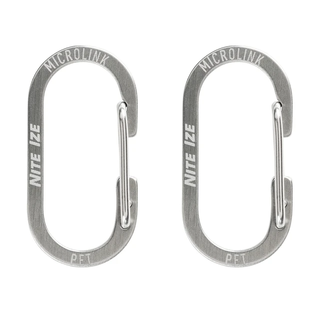 Alt view image 2 of 7 - MicroLink Pet Tag Carabiner, Stainless Steel Cat and Dog Tag Clip, 2 Count (Pack of 1)