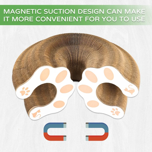 Alt view image 7 of 7 - Cat Toy Interactive for Indoor Cats Scratcher | Magic Organ Cardboard Cat Scratching Post, Foldable Cat Toy with Bell, Exercise&Play for Indoor Small&Medium-Sized Cats