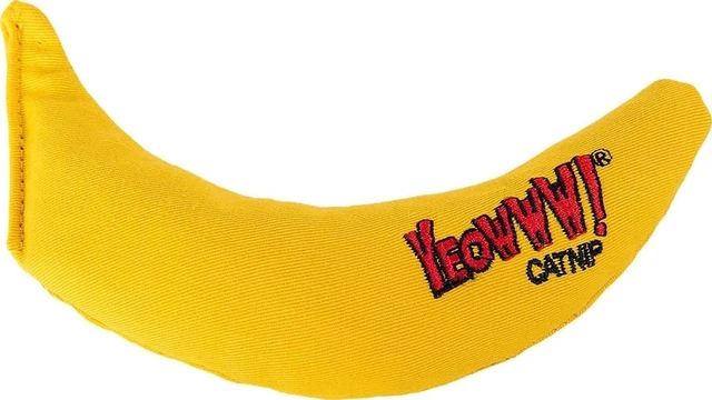 Main image of Catnip Chi-CAT-a Banana Toy for Cats - 7 Inches - Durable Cotton Twill - Made in the USA - Stuffed with Organically Grown Catnip