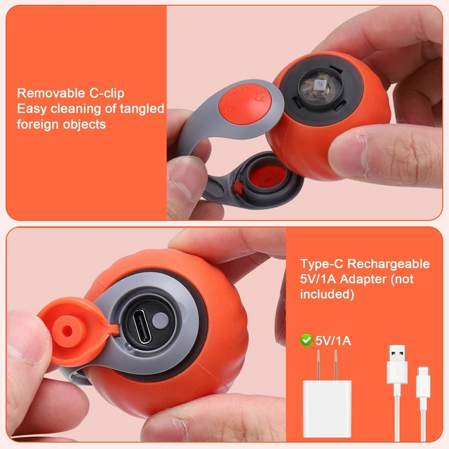 Alt view image 7 of 7 - 2Pack Interactive Cat Toy Ball - Automatic Interactive Cat Toys for Indoor Cats with 3 Tails, 2 Speeds Rechargeable Enrichment for Small/Medium/Large to Keep Them Busy