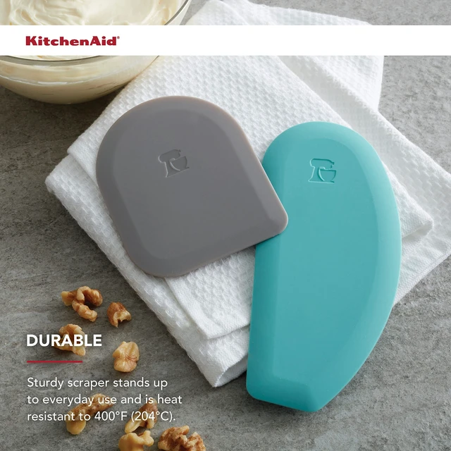 Alt view image 6 of 6 - Gourmet Bowl Scraper, Set of 2, Aqua Sky and Storm Grey