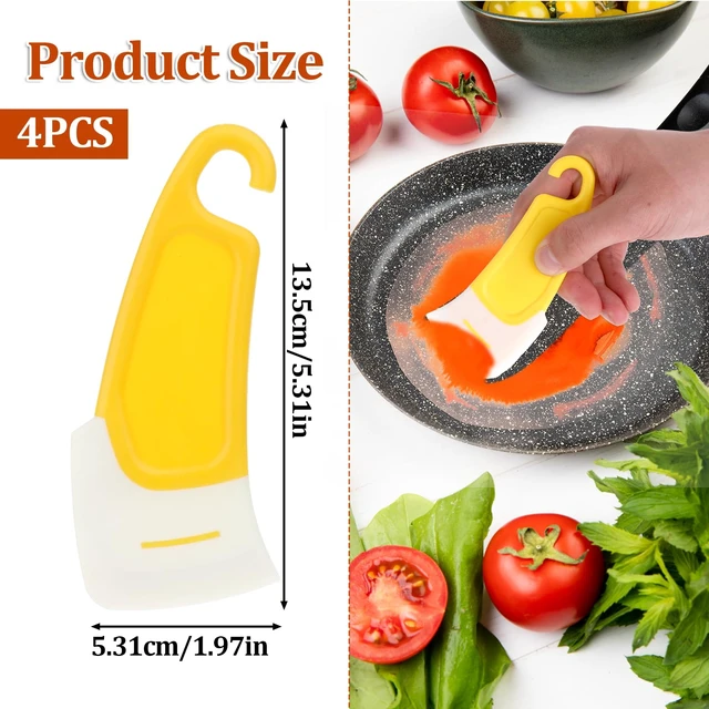 Alt view image 2 of 7 - Pcs Kitchen Food Grade Silicone Spatula, Pot Scrapers, for Kitchen | 3D Printer Silicone Removal Spatula Scraper Tools, for Resin Transfer and Protect, for Cleaning Dishes Pots Pans
