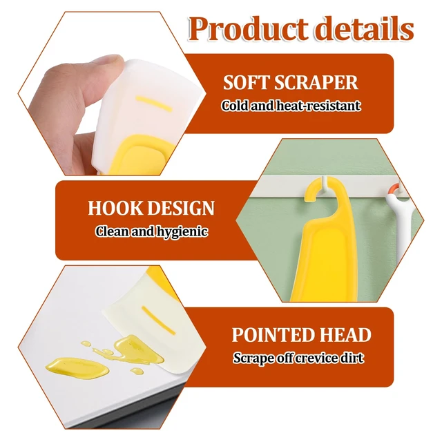 Alt view image 3 of 7 - Pcs Kitchen Food Grade Silicone Spatula, Pot Scrapers, for Kitchen | 3D Printer Silicone Removal Spatula Scraper Tools, for Resin Transfer and Protect, for Cleaning Dishes Pots Pans