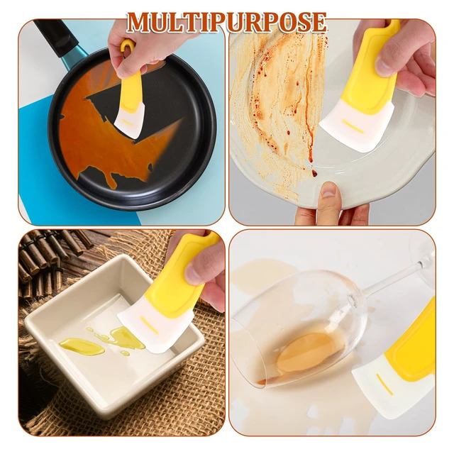 Alt view image 4 of 7 - Pcs Kitchen Food Grade Silicone Spatula, Pot Scrapers, for Kitchen | 3D Printer Silicone Removal Spatula Scraper Tools, for Resin Transfer and Protect, for Cleaning Dishes Pots Pans