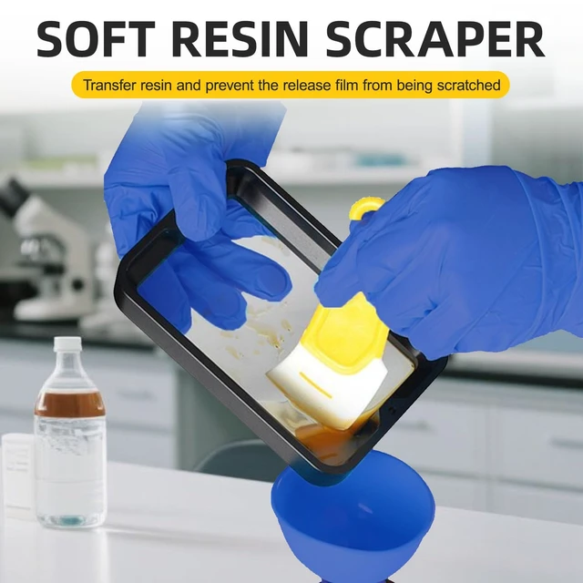 Alt view image 2 of 7 - 8pcs UV Resin 3D Printer Must-Have Tools | Scrapers,Silicone Spatulas,Brushes for Resin Transfer Cleaning and Protection Release FEP Film Vat Tank (8PCS)