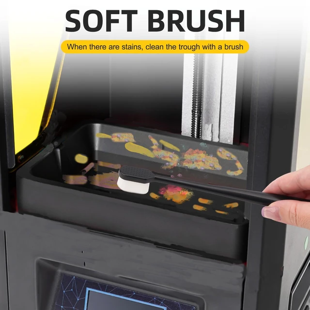 Alt view image 3 of 7 - 8pcs UV Resin 3D Printer Must-Have Tools | Scrapers,Silicone Spatulas,Brushes for Resin Transfer Cleaning and Protection Release FEP Film Vat Tank (8PCS)