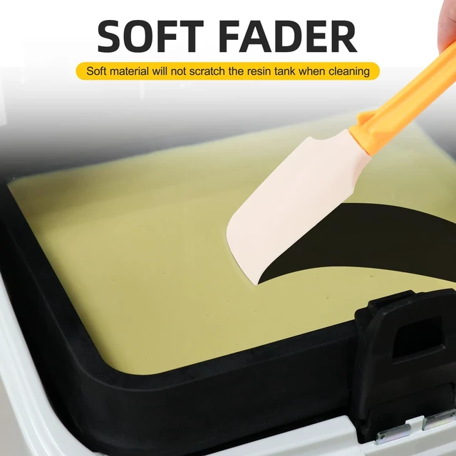 Alt view image 4 of 7 - 8pcs UV Resin 3D Printer Must-Have Tools | Scrapers,Silicone Spatulas,Brushes for Resin Transfer Cleaning and Protection Release FEP Film Vat Tank (8PCS)