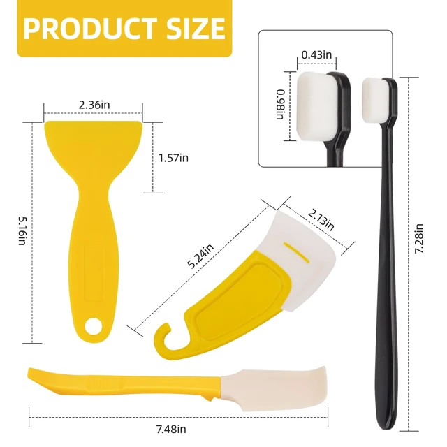 Alt view image 7 of 7 - 8pcs UV Resin 3D Printer Must-Have Tools | Scrapers,Silicone Spatulas,Brushes for Resin Transfer Cleaning and Protection Release FEP Film Vat Tank (8PCS)