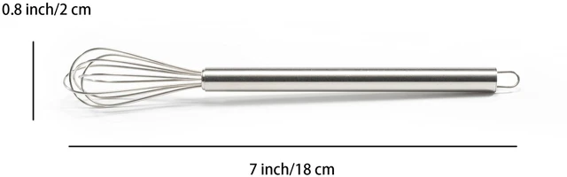 Alt view image 2 of 6 - Mini Whisks 7 inch 304 Stainless steel Whisk, Hand Egg Mixer for Flour Cake Egg, Kitchen Cooking Baking Use Whisk (1)