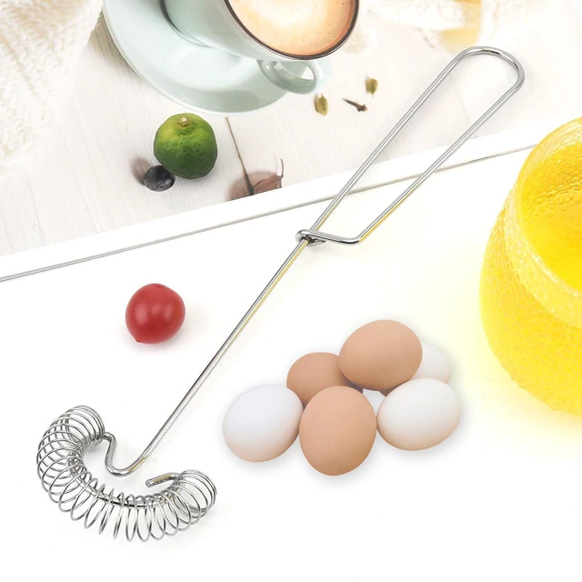 Alt view image 6 of 7 - 2 Pack Stainless Steel Coil & Flat Whisks for Eggs, Sauces, Gravy | Scandinavian Handheld Beater with Ergonomic Grip for Cream, Milk, Baking & Roux. Dishwasher Safe. Whisking Tool for Cooking