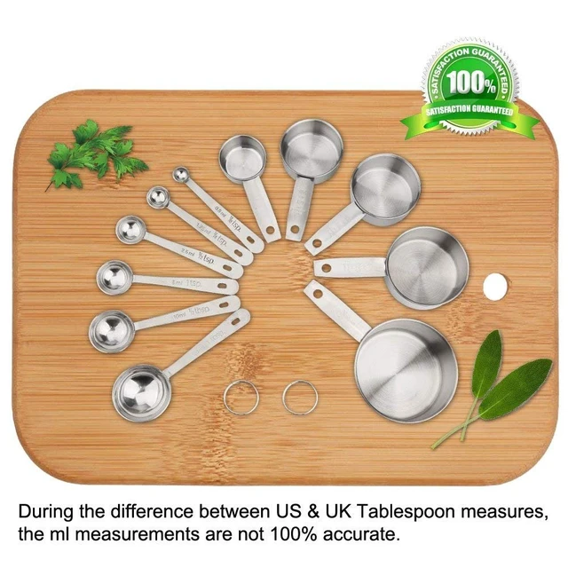 Alt view image 3 of 7 - 11 Piece Stainless Steel Measuring Spoons Cups Set, Premium Stackable Tablespoons Measuring Set for Gift Dry Liquid Ingredients Cooking Baking