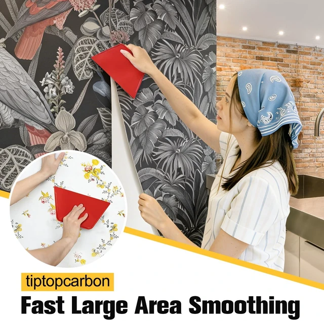 Alt view image 2 of 7 - Wallpaper Kit Wallpaper Smoothing Tool Wallpaper Tools for Peel and Stick on Contact Paper Hanging Vinyl Backsplash Window Film