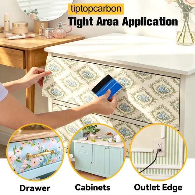 Alt view image 6 of 7 - Wallpaper Kit Wallpaper Smoothing Tool Wallpaper Tools for Peel and Stick on Contact Paper Hanging Vinyl Backsplash Window Film
