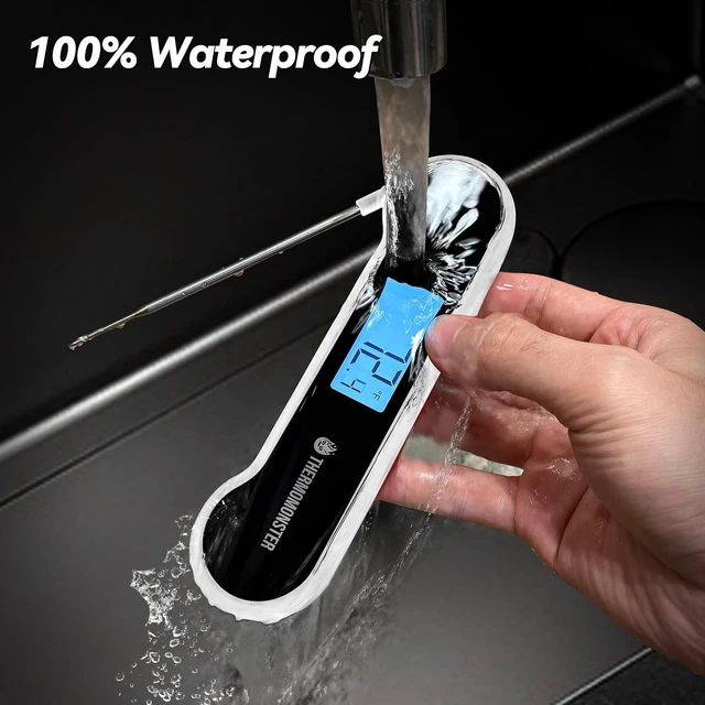 Alt view image 5 of 7 - 0.5 Sec Instant Read Meat Thermometer Digital for Cooking, White | NIST ±0.5 Precision Food Thermometer, Kitchen Gadgets for Oven Grill Candy BBQ Accessories, Gifts for Him Dad Men Birthday