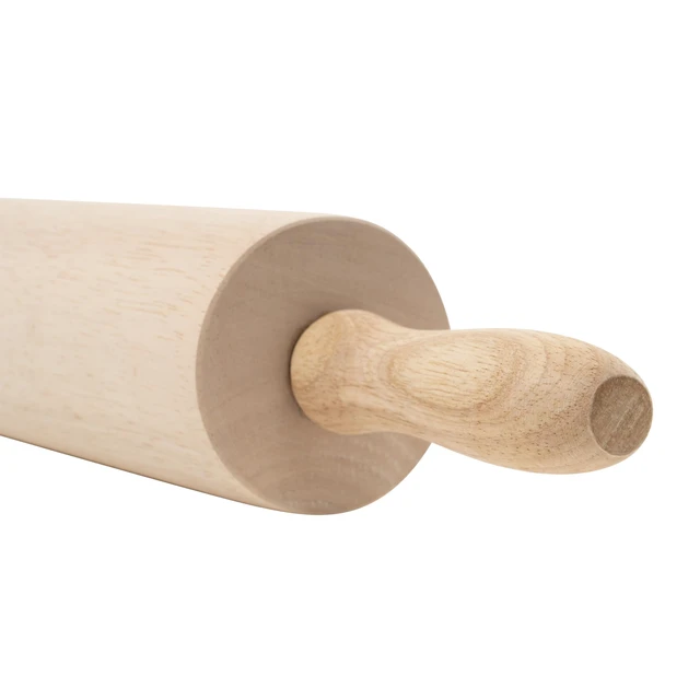 Alt view image 4 of 5 - 18" Wood Commercial Rolling Pin | Foodservice, Great for Pastry Dough, Pizza Dough, Cookies and Baking Prep