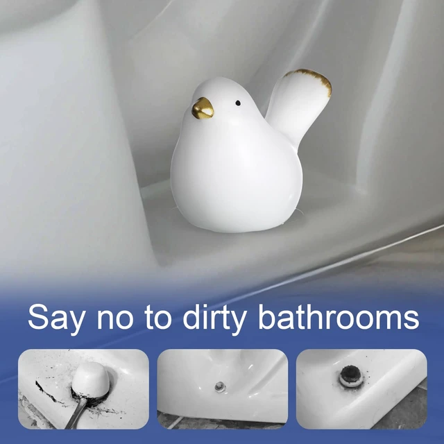 Alt view image 3 of 7 - 2Packs Birds Toilet Bolt Covers Decorative Ceramic Toilet Bolt Caps Cute Toilets Screw Cover Caps for Bottom of Toilets Easy Installation Bathroom Replacement Parts for Bathroom Decor (White)