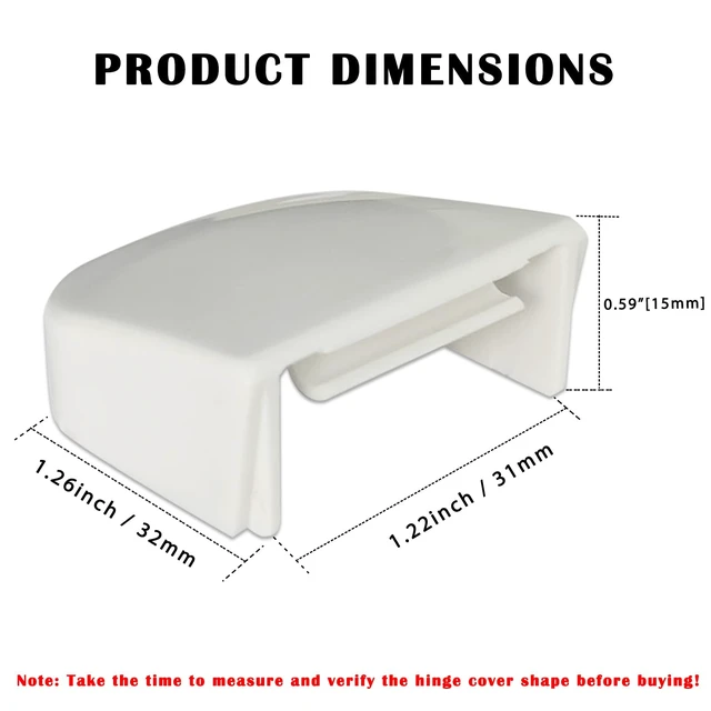Alt view image 2 of 4 - 2Pcs toilet seat hinge base covers K-1109092-0 and 2Pcs gasket K-1086972, Compatible with Kohler 1266916/1266914 / 1211420 toilet seat hinge assembly, White