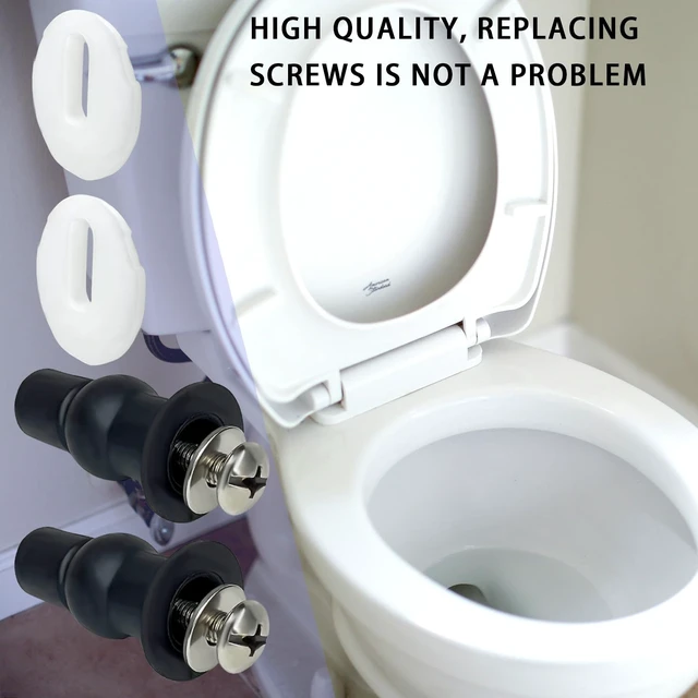 Alt view image 6 of 7 - 4 Pack Universal Toilet Seat Bolts and Hinge Screws, Top Mounting Fixings Kit with Expanding Rubber Top Nuts, Replacement Screws for 14-16mm Hole Toilet Seat Repair