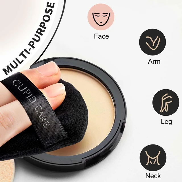 Alt view image 4 of 6 - 6 Pcs Triangle Powder Puff with 2 Travel Cases, Setting Powder Puffs for Face, Velour Makeup Puff for Loose Powder Body Powder, Blender Sponge Foundation Blending Sponges Beauty Tools