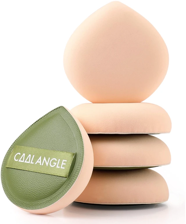 Main image of Makeup Blender Sponges, Latex-Free, 5Pcs Medium Green | For Liquid Foundation And Powder, Wet Or Dry Application, Seamless Buildable Coverage, Reusable Soft Texture, Easy To Clean