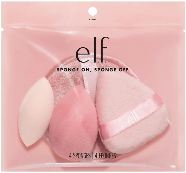 Main image of Sponge On, Sponge Off Kit, Four-Piece Makeup Sponge Set For Flawlessly Applying, Blending & Removing Face Makeup, Vegan & Cruelty-Free
