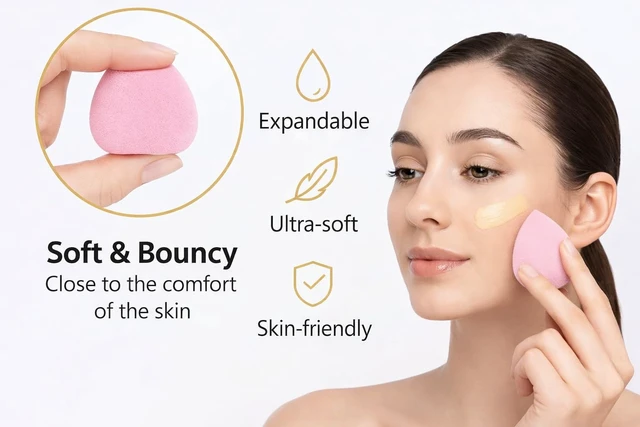 Alt view image 2 of 7 - Ultra Soft Makeup Sponge Set 7 Latex-Free Beauty Blenders for Flawless Foundation, Concealer & Powder Application (Dry & Wet Use)