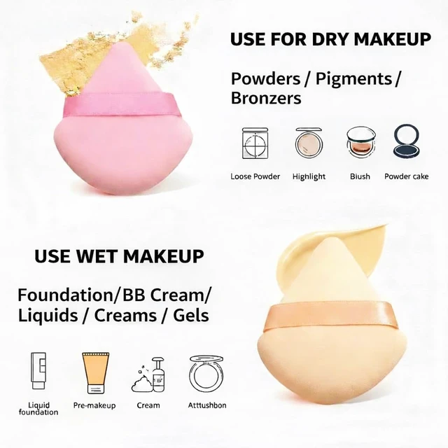 Alt view image 6 of 7 - Ultra Soft Makeup Sponge Set 7 Latex-Free Beauty Blenders for Flawless Foundation, Concealer & Powder Application (Dry & Wet Use)