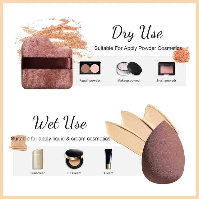 Alt view image 3 of 5 - Telescopic Kabuki Brush & 7 Sponge Set | Foundation Brush, Multi-Functional, Lightweight, Professional, Portable