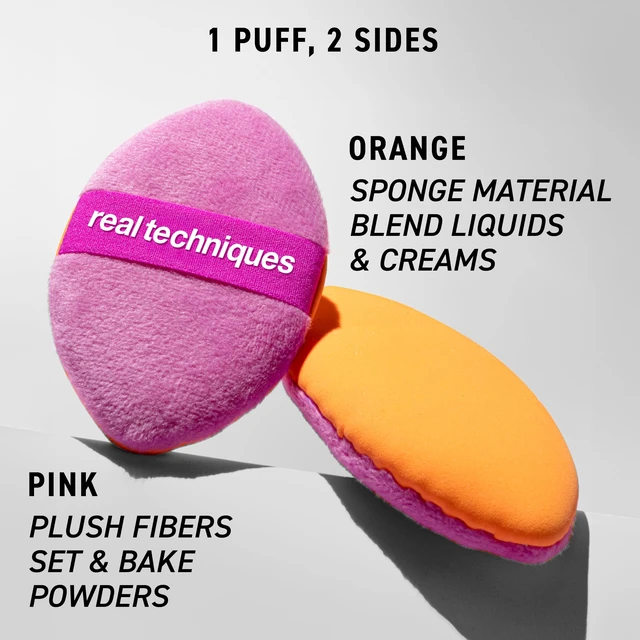 Alt view image 3 of 7 - Miracle 2-In-1 Powder Puff, 1 Count | Set and smooth makeup with a makeup puff for liquid and cream, dual-sided sponge with precision tip