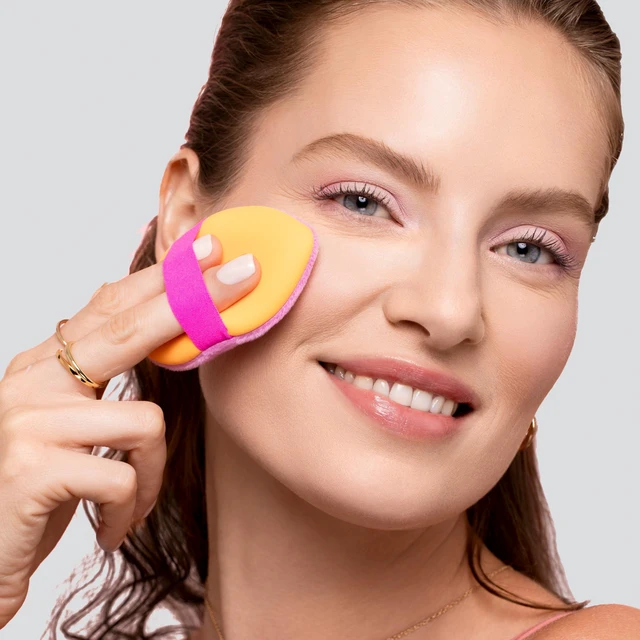 Alt view image 6 of 7 - Miracle 2-In-1 Powder Puff, 1 Count | Set and smooth makeup with a makeup puff for liquid and cream, dual-sided sponge with precision tip