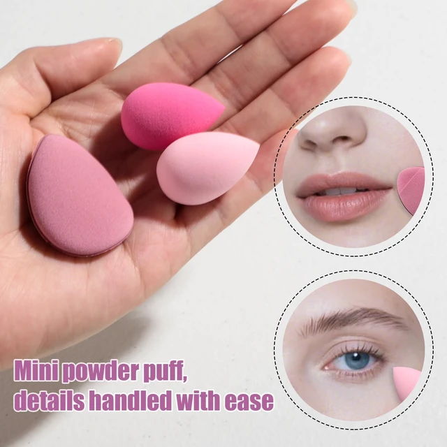 Alt view image 5 of 6 - Makeup Sponges 10 Pcs Premium For Foundation - Makeup Blending Sponge Set With Finger & Triangle Puffs For Multi-purpose Use, Travel Essential & Daily Makeup with Case